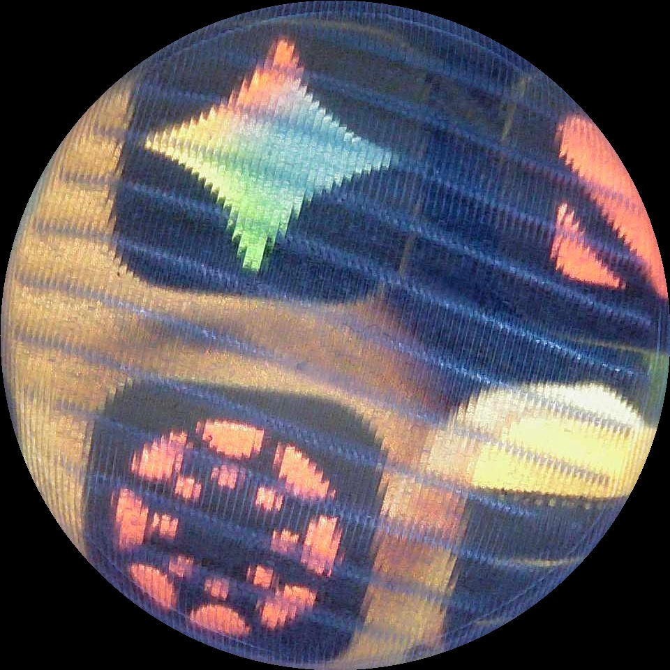 Phone display visible through the transparent MoiréSkin layer