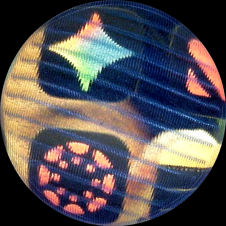 Phone display seen through MoiréSkin